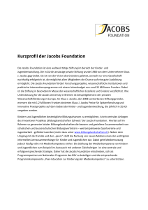Kurzprofil der Jacobs Foundation
