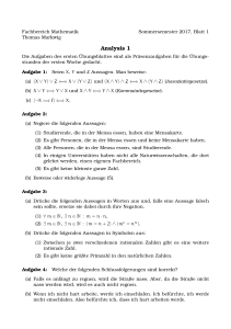 Blatt 1 - Fachbereich | Mathematik