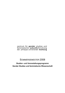 Planungsgruppe Gender Studies - Uni