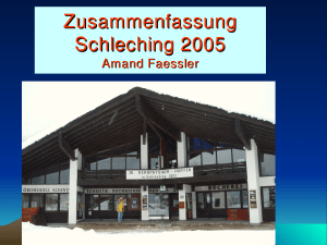 Zusamenfassung Schleching 2004