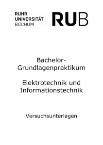 Grundlagenpraktikum A - Fakultät für Elektrotechnik und