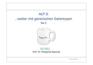 ALP II …weiter mit generischen Datentypen