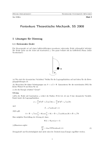 Ferienkurs Theoretische Mechanik, SS 2008 - TUM