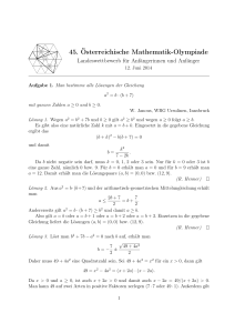 45. Österreichische Mathematik