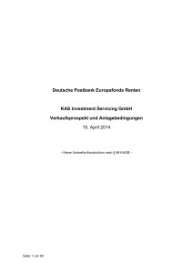 Deutsche Postbank Europafonds Renten KAS Investment Servicing