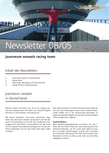 Newsletter 08/05 - Joanneum Racing Graz