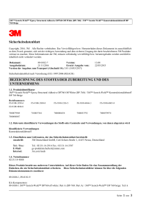 Sicherheitsdatenblatt BEZEICHNUNG DES STOFFES/DER