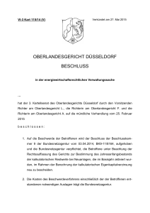 OBERLANDESGERICHT DÜSSELDORF BESCHLUSS