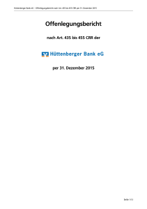 Offenlegungsbericht - Hüttenberger-Bank