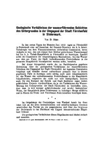 Geologische Verhältnisse der wasserführenden Schichten des