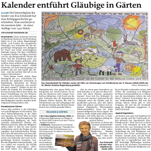 Kalender entführt Gläubige in Gärten - St. Marien