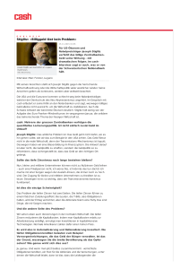Stiglitz: «Billiggeld löst kein Problem