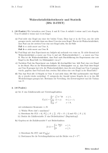 Wahrscheinlichkeitstheorie und Statistik (BSc D-ITET)