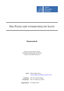 Die Poincaré-symmetrische Saite
