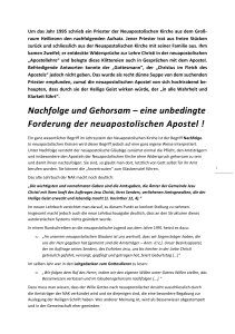 Nachfolge und Gehorsam – eine unbedingte - CANITIES-News