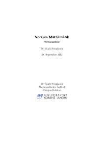 Vorkurs Mathematik - userpages