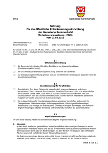 EWS Gemeinde Sommerkahl Satzung für die öffentliche