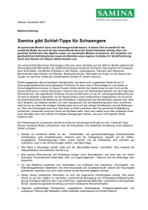 Samina gibt Schlaf-Tipps f&uuml;r Schwangere