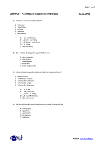 WS99/00 – Nachklausur Allgemeine Pathologie 09.01.2001