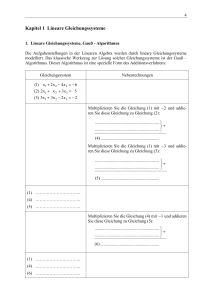 Kapitel 1 Lineare Gleichungssysteme