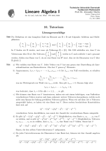 A Lineare Algebra I - TU Darmstadt/Mathematik