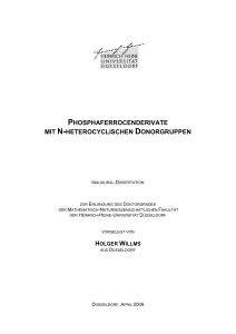 Phosphaferrocenderivate mit N-heterocyclischen Donorgruppen