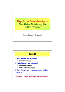 Physik an Beschleunigern