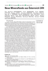 Neue Mineralfunde aus Österreich LVIII