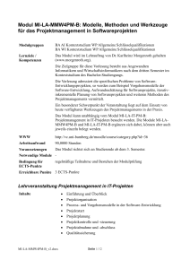 Modul MI-LA-MMW4PM-B: Modelle, Methoden und Werkzeuge für