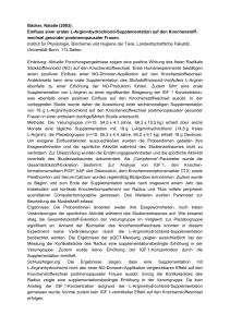 Einfluss einer oralen L-Argininhydrochlorid