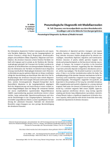 Pneumologische Diagnostik mit Modellaerosolen