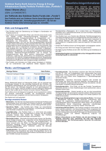 Key Investor Information - Goldman Sachs Asset Management