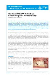 Einsatz von CAD/CAM-Technologie für eine erfolgreiche