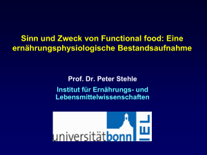 Rationale for the production of functional food: view