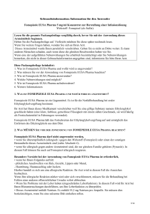 Fomepizole EUSA Pharma 5 mg/ml Konzentrat zur Herstellung einer