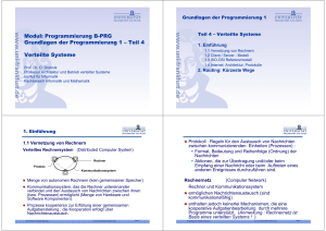 Modul: Programmierung B-PRG Grundlagen der Programmierung 1