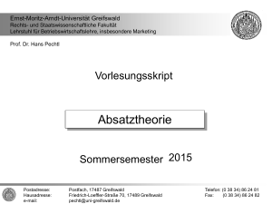 Absatztheorie - Fakultät