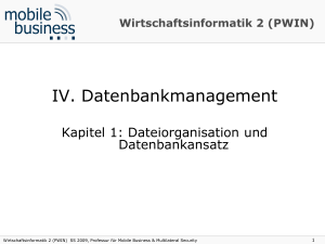 Vertiefung der Wirtschaftsinformatik SS 2004 Prof. Dr. Kai