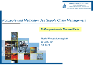 Konzepte und Methoden des Supply Chain Management