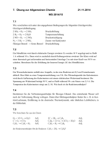 7. Übung zur Allgemeinen Chemie 21.11.2014 WS 2014/15