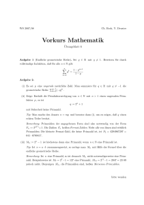 Vorkurs Mathematik - Dr. Christoph Bock