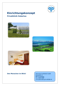 Einrichtungskonzept - Panorama Fachkliniken