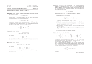 Lineare Algebra (für PhysikerInnen) WS 11/12