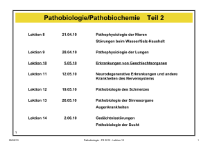 Pathobiologie/Pathobiochemie Teil 2