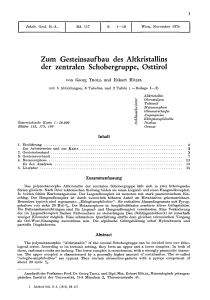 Zum Gesteinsaufbau des Altkristallins der zentralen Schobergruppe