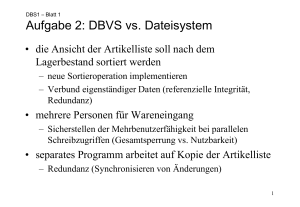 DBS1 – Übungen Aufgabe 1a - Abteilung Datenbanken Leipzig