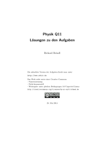 Physik Q11 Lösungen zu den Aufgaben