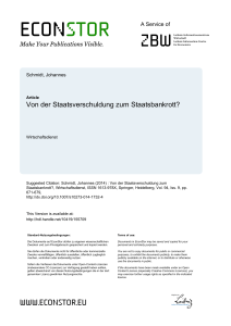 Von der Staatsverschuldung zum Staatsbankrott?