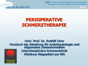 Postoperative Schmerztherapie