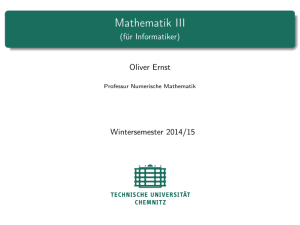 Mathematik III - (für Informatiker)